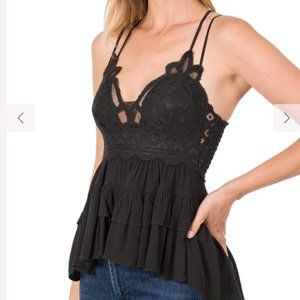 ZENANA black lacy top
